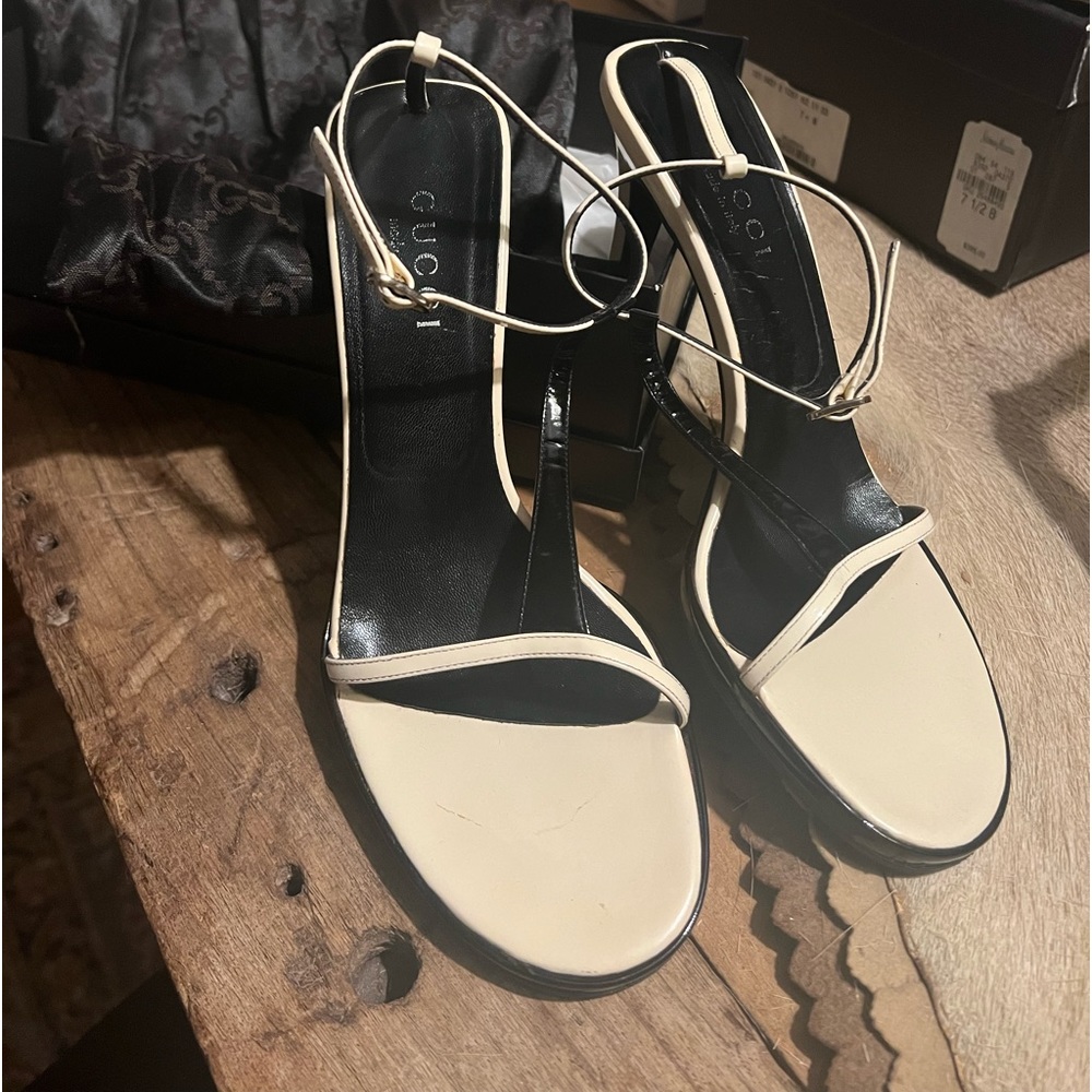 Cute Gucci Authentic Sandal Heels. Gently worn sz 7.5